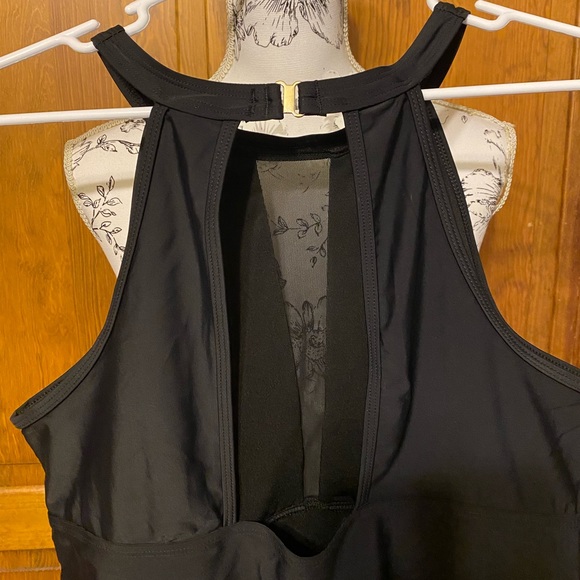 Daci High Neck Plunge Mesh Cutout Swimsuit - Picture 6 of 8